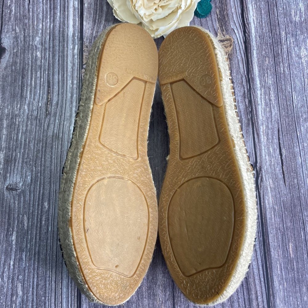 New Kurt Geiger Morella Black Leather Platform Espadrille Flats  38M - Picture 5 of 15